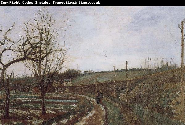 Camille Pissarro winter scene